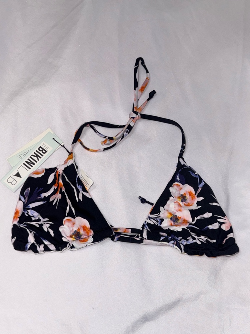 The Bikini Lab Black Floral One-Piece (floral print)